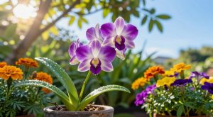 Orquídea Dendrobium No Jardim Externo
