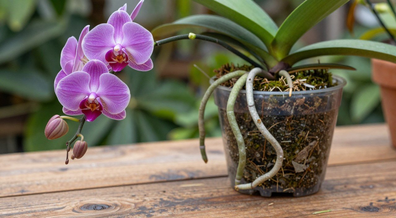 Orquídeas com Raízes Para Fora do Vaso