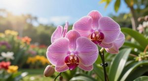 Orquídea Phalaenopsis No Jardim Externo