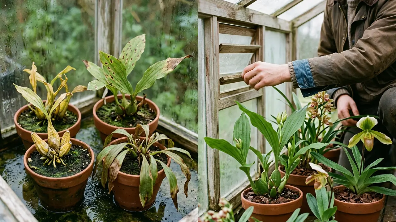 Erros no cultivo das orquídeas Pleione, Lycaste e Dracula durante o inverno.